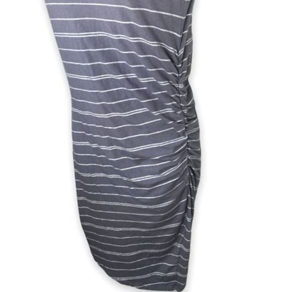 Athleta Gray Stripe Carefree Tee Dress Size Small - Picture 4 of 9